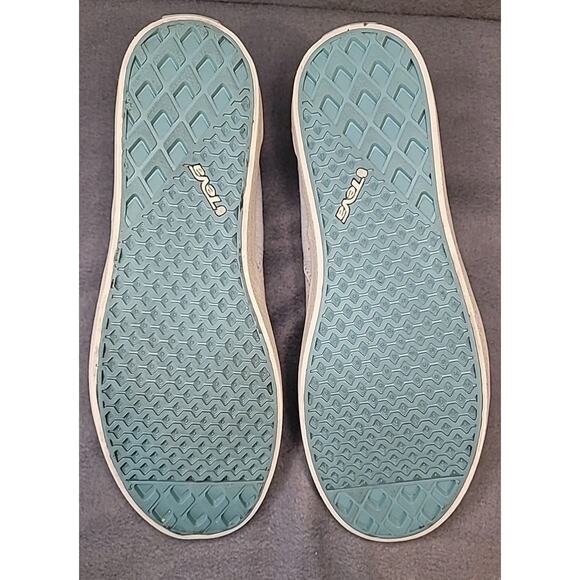 Teva Freewheel Washed Canvas Sneakers, Women's Size 9.5 Blue Natural - Picture 6 of 9